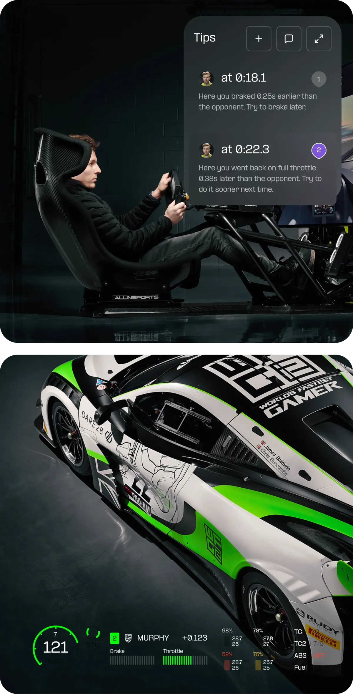 Racemake Simulator, racer and  car